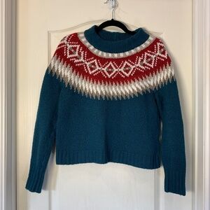 American Eagle women’s cropped knit sweater Small campus cozy